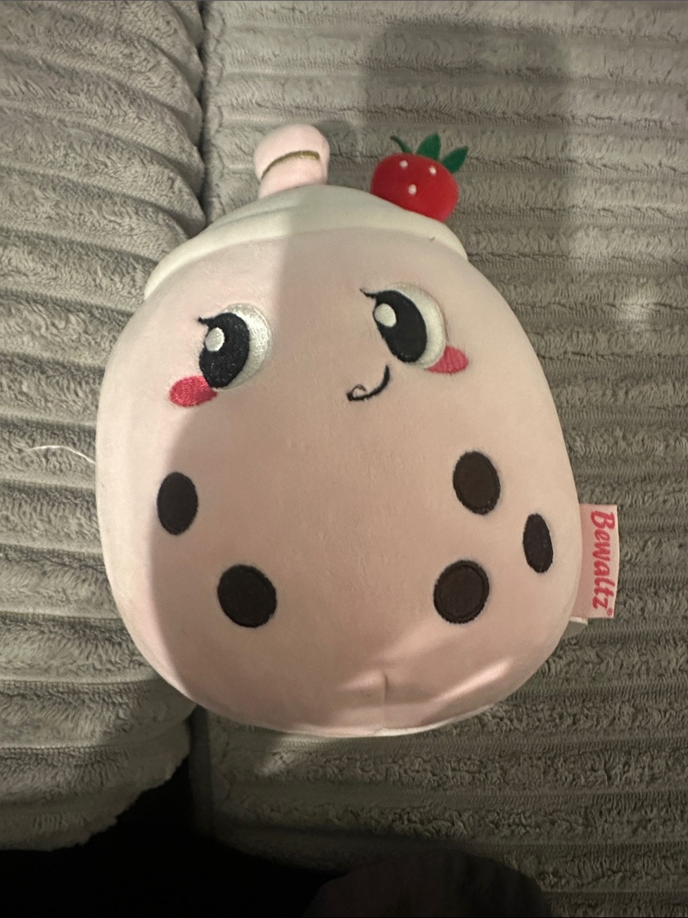 Pink Bubble Tea Plush Coin Purse for Kids